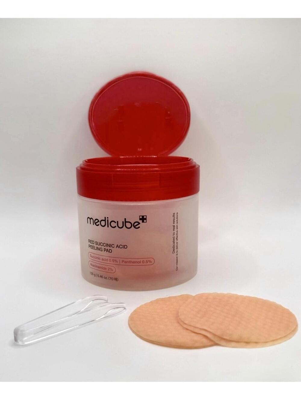 Medicube Red Succinic Acid Peeling Pad - (70ct) Acne Toner Pads-Korean Skin Care
